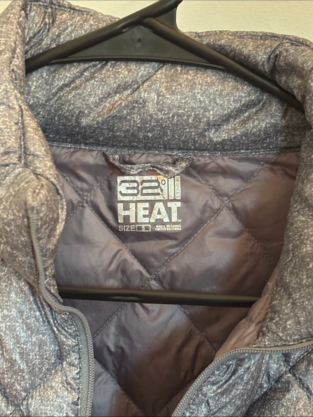 32 Degrees Quilted Diamond-Pattern Puffer Jacket - Gray/Silver - Picture 2 of 2